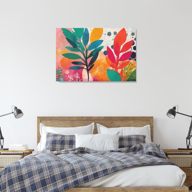 Dekoration mit Acrylblumen Leinwanddruck (Insitu (Schlafzimmer))