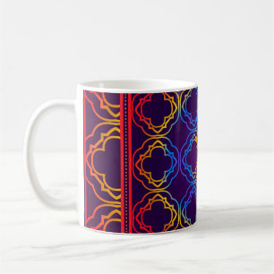 Dekoration mit geometrischer Dekoration. Sym Kaffeetasse