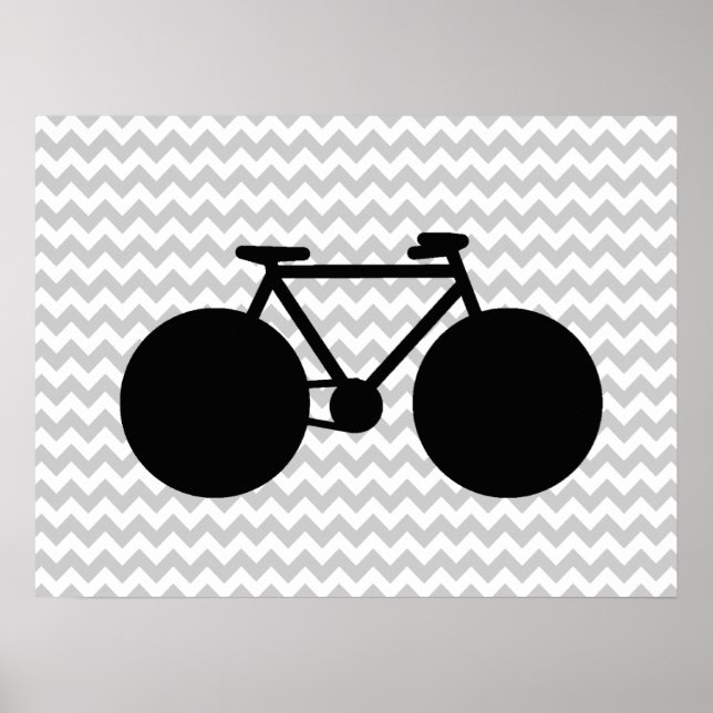 Dekoration mit schwarzem Fahrrad & Zickzack (Vorne)