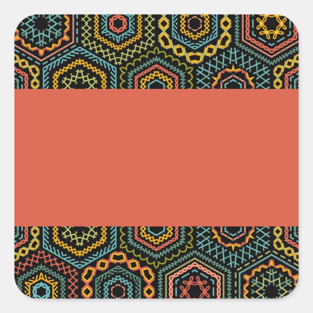 Dekoration Quadratischer Aufkleber (Vorderseite)