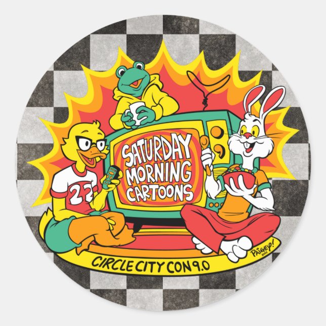 Dekoration Runder Aufkleber (Vorderseite)