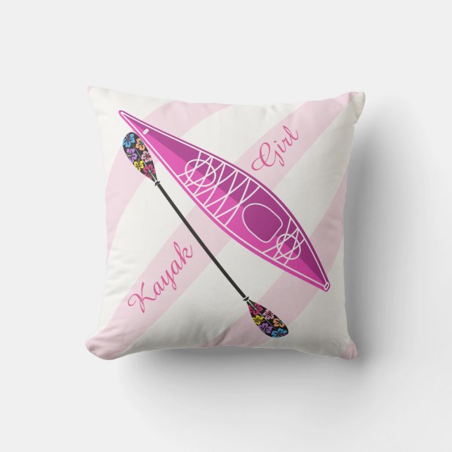 Dekoration von Kayak Girl Kissen (Vorderseite)