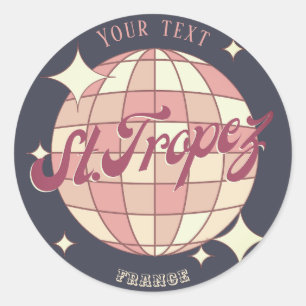 Dekoration von Saint Tropez Frankreich Runder Aufkleber