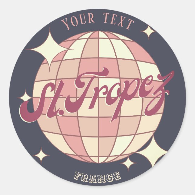 Dekoration von Saint Tropez Frankreich Runder Aufkleber (Vorderseite)