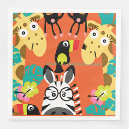 Dekoration von Tieren aus niedlichem Kinderzimmer Serviette