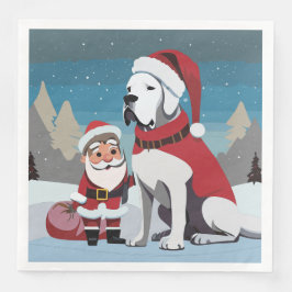 Dekoration von Weihnachtshunden Serviette