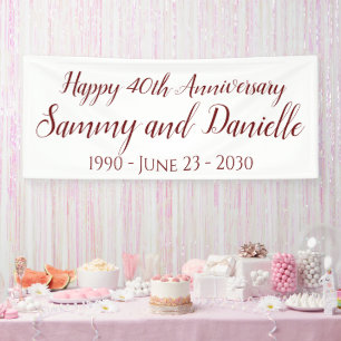 Dekoration zum Party des 40. Jubiläums Banner