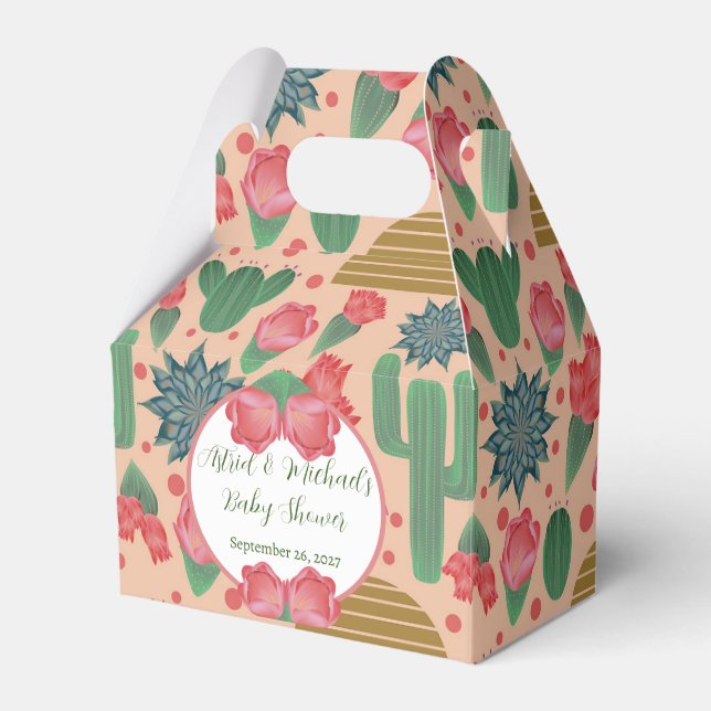 Dekorationen der Duschkabine in Wüstenrot, Rosa Geschenkschachtel (Vorderseite)