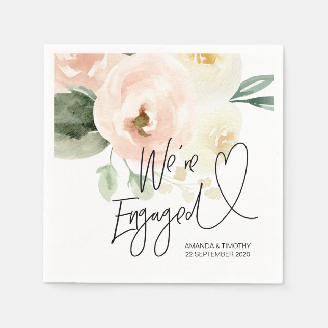 Dekorationen der engagierten Partei Frühling Rosa  Serviette (Vorderseite)