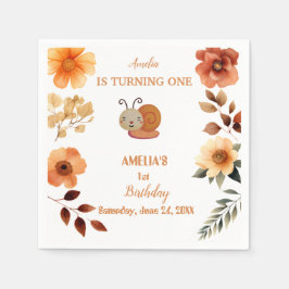 Dekorationen der personalisierten Wildblume 1. Geb Serviette