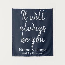 Dekorationen der rustikalen Hochzeitsfeier Wandteppich