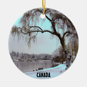 Dekorationen der Schneebäume von Vancouver Canada Keramikornament