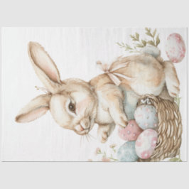 Dekorationen von dekoupage Osterbunny Eggs Seidenpapier