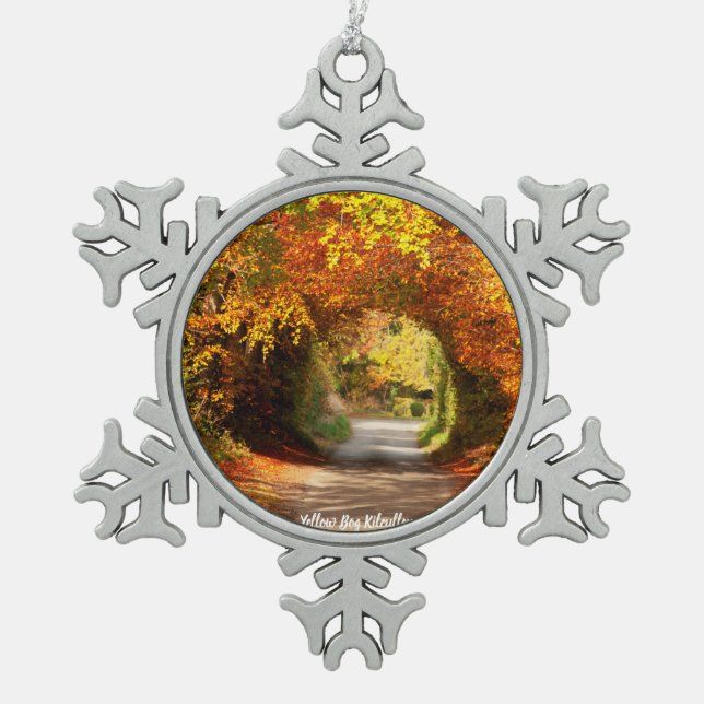 Dekorationen Yellow Bog Kilcullen Schneeflocken Zinn-Ornament (Vorderseite)