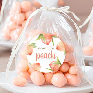 Dekorationen zum Thema Sweet as Peach Runder Aufkleber