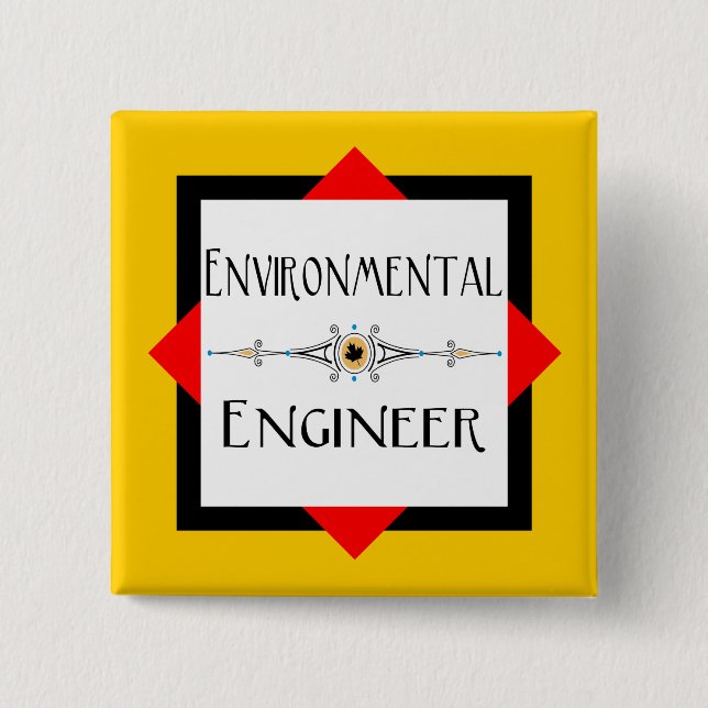 Dekorationslinie des Umweltingenieurs Button (Vorderseite)