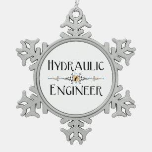 Dekorationslinie für hydraulische Ingenieure Schneeflocken Zinn-Ornament