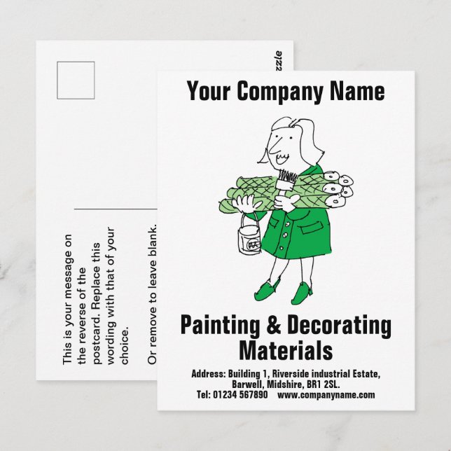 Dekorationsmaterialien oder Dekorationszubehör Des Postkarte (Vorne/Hinten)