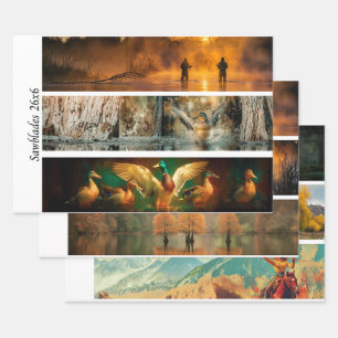 Dekorationspapier-Decoupage Handsäge Landsetting Geschenkpapier Set