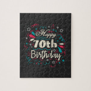 Dekorativ 70. Geburtstag Puzzle