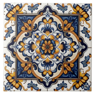 Dekorativ botanisches Mittelmeer-Spanisch, florati Fliese