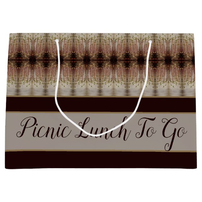 Dekorativ Elegant Gemustert Große Geschenktüte (Vorderseite)