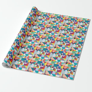 Dekorativ geometrisch: Vintage abstraktes Muster. Geschenkpapier