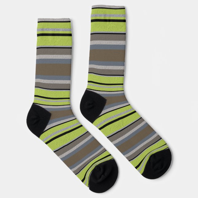  Dekorativ gestreift  Socken (Rechts)