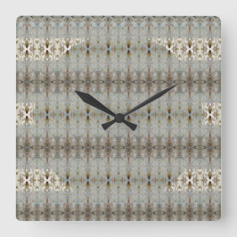 Dekorativ Künstlerisch Gemustert Quadratische Wanduhr