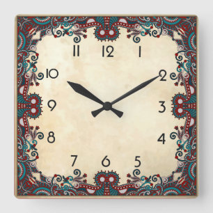 dekorativ quadratische wanduhr