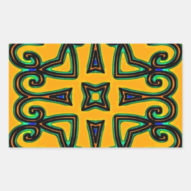 dekorativ rechteckiger aufkleber (Vorderseite)