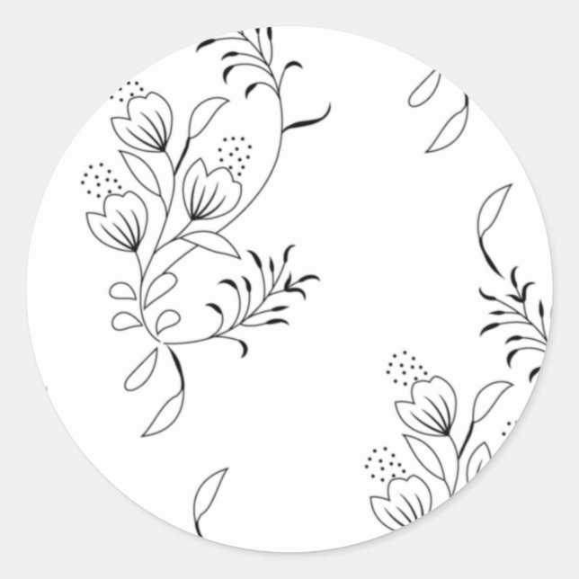 Dekorativ, Soapstone, Bianca Runder Aufkleber (Vorderseite)