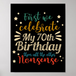 dekorativ Vintag phantastisch 70. Geburtstag Poster