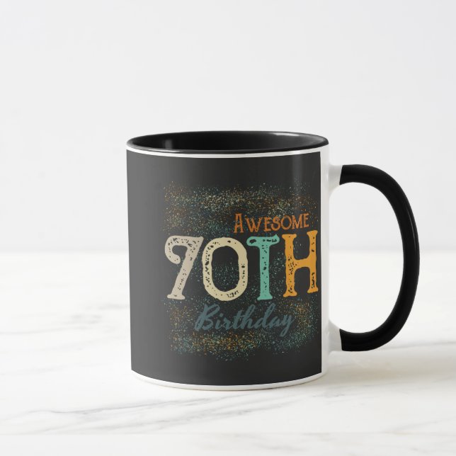 dekorativ Vintag phantastisch 70. Geburtstag Tasse (Rechts)