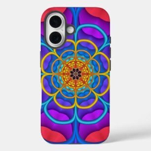 Dekorative abstrakte Blume iPhone 16 Hülle