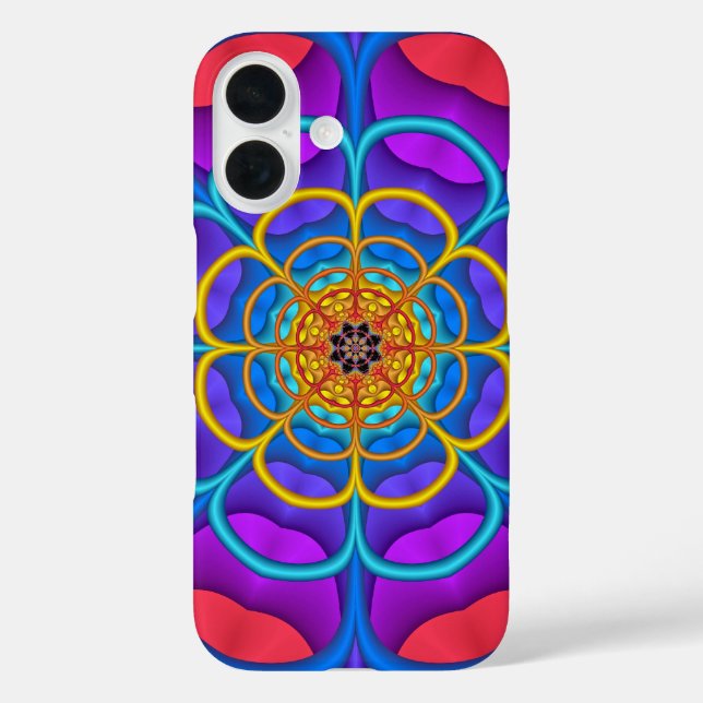 Dekorative abstrakte Blume Case-Mate iPhone Hülle (Rückseite)