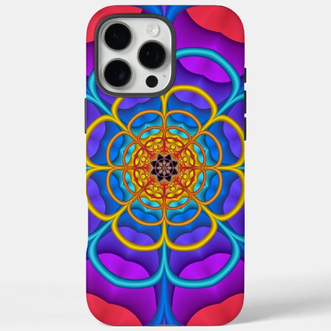 Dekorative abstrakte Blume Case-Mate iPhone Hülle (Rückseite)