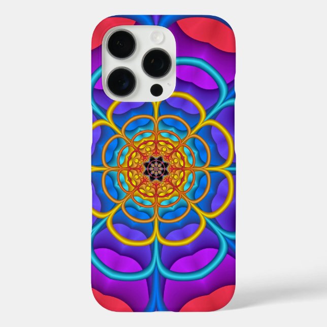 Dekorative abstrakte Blume Case-Mate iPhone Hülle (Rückseite)