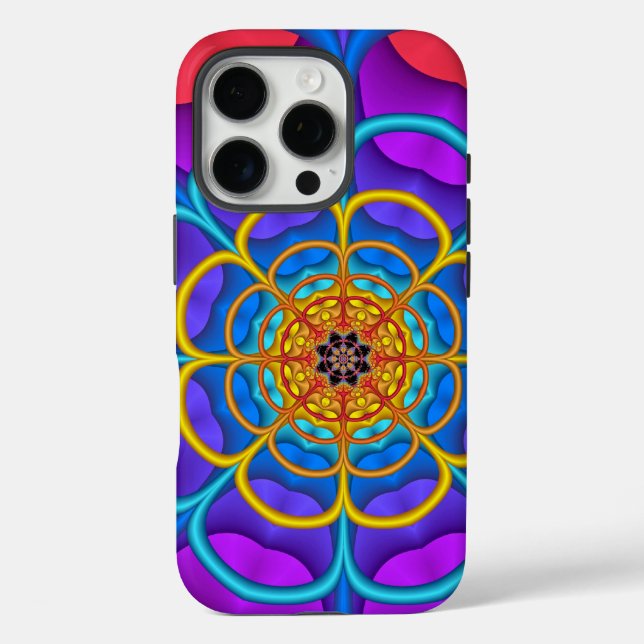 Dekorative abstrakte Blume Case-Mate iPhone Hülle (Rückseite)