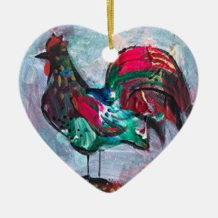 Dekorative Acrylmalerei Vogel Steinuntersetzer qua Keramik Ornament