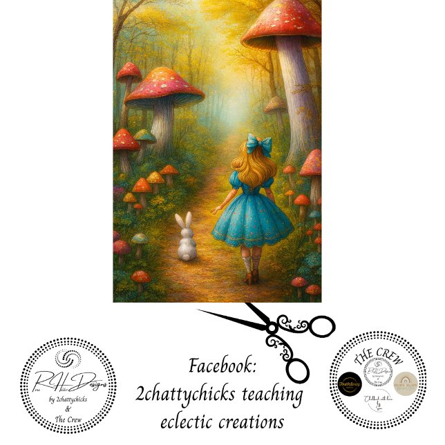 Dekorative Alice Abenteuer Enchanted Forest Rabbit Seidenpapier (Von Creator hochgeladen)