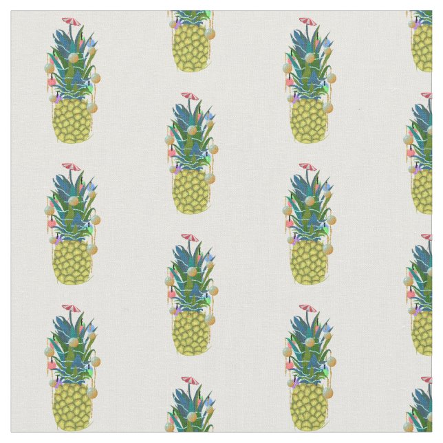 Dekorative Ananas zu Weihnachten, Stoff (Nahaufnahme)