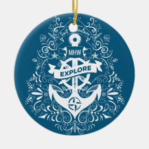 Dekorative Ankerschmuck Keramikornament