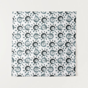 Dekorative Aquarellelemente, vielseitig nahtlos Wandteppich