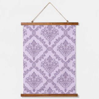 Dekorative Art Floral Muster Blume Lila Wandteppich Mit Holzrahmen