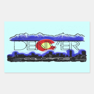 Dekorative Aufkleber Skyline Denvers Colorado