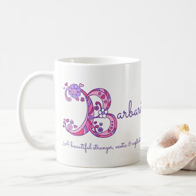 Dekorative B Monogramm-Tasse Tasse (Mit Donut)