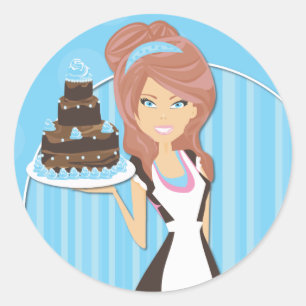 Dekorative Bäckeraufkleber Runder Aufkleber