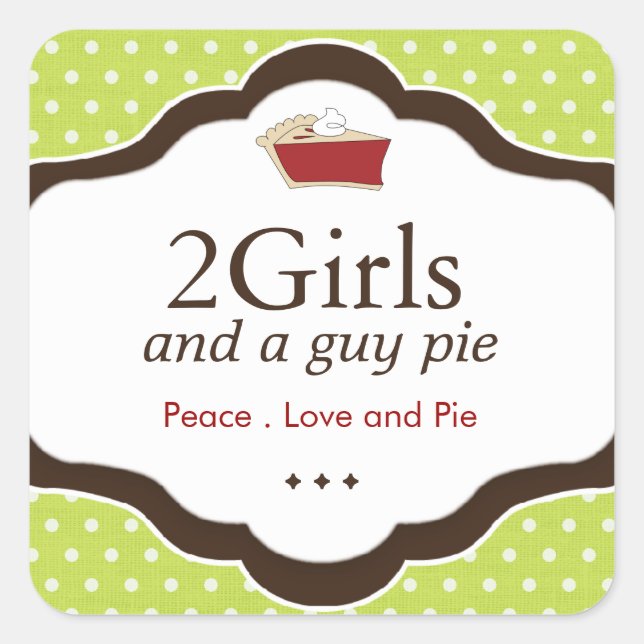 Dekorative Bäckereikleber Quadratischer Aufkleber (Vorderseite)