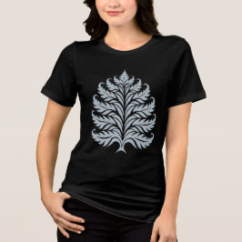 Dekorative Blattsilhouette Tri-Blend Shirt